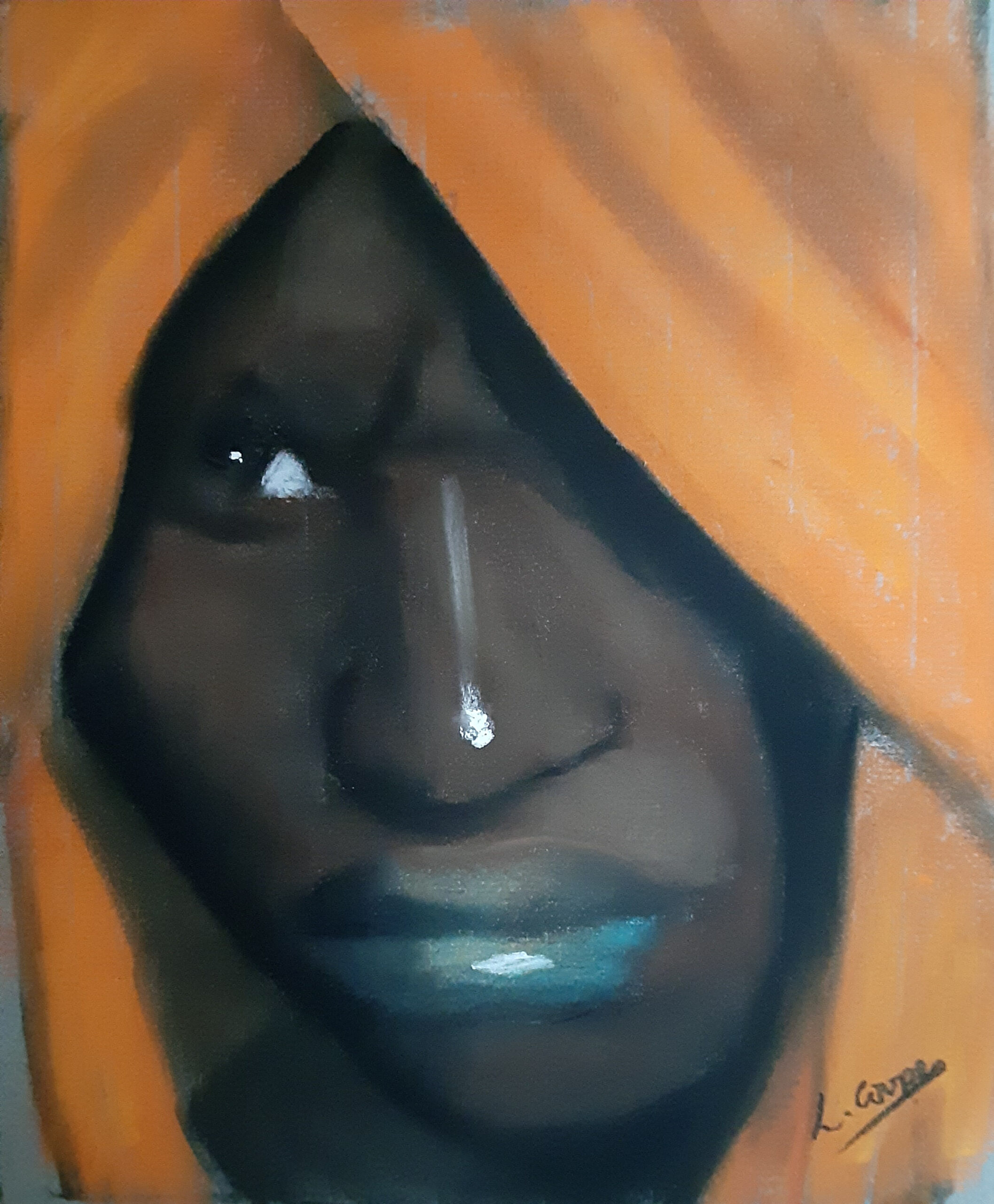 Orange Wrap One by Laurie Cooper