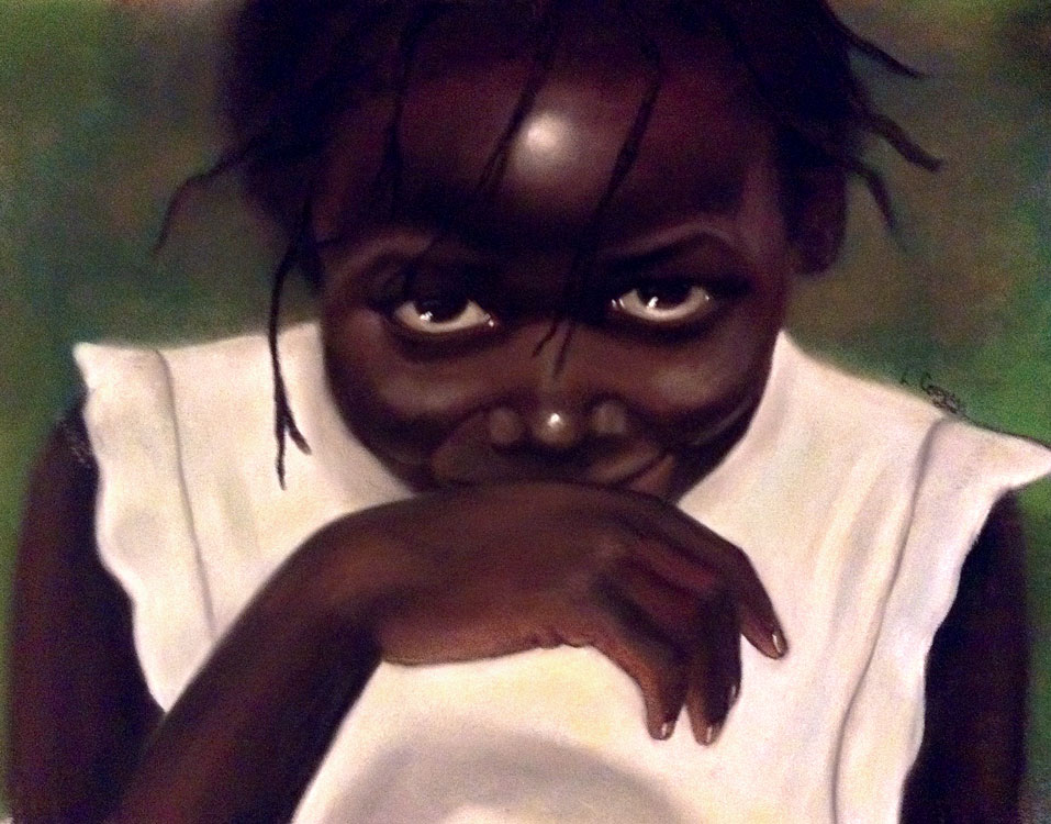 Girl Smiling by Laurie Cooper